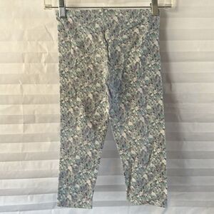 Old Navy Girls Purple Floral Print Leggings Size 10 Stretchy Comfy Pants